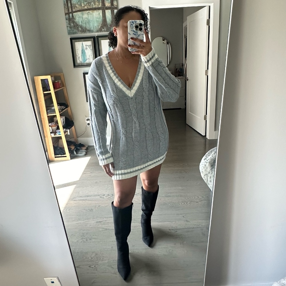 Superdown Shawnie Varsity Sweater Dress